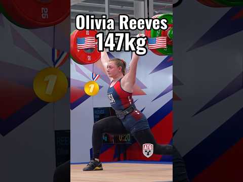 Olivia Reeves 🇺🇸 C&amp;Jing 147kg / 324lbs f🥇2026 Pan Am #weightlifting championships! #slowmotion