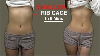 How to get a SMALLER RIB CAGE- Follow Along Workout for a Smaller Waist