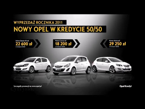 Reklama Opel Astra Classic III, Astra, Corsa Wyprzedaż Rocznika 2011 2012 Polska