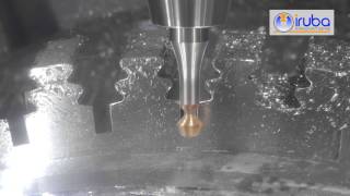 IRUBA Mat INCONEL 718 Tannenbaum Nuten fräsen mit IRUBA MASTER Lösung 