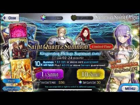 [FGO/NA] Fate Extra CCC SE.RA.PH summon rolls - NP5 Kingprotea