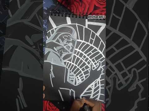 Darth Vader Drawing || Athvitan ART's || POSCA MARKERS ✍️✍️