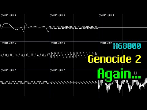 Hideyuki Shimono, Kimura Naoyuki - "Again..." (Genocide 2, X68000) [Oscilloscope Visualization]