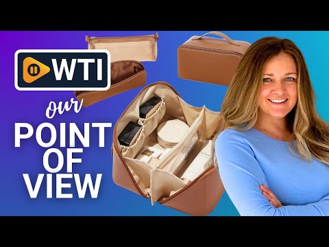 3 Set Makeup Bag- Large Capacity Travel Cosmetic Bag Plus Makeup Brush Holder Pouch - WTI product video review