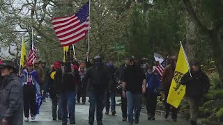 Protesters march from Capitol to Gov. Brown's residence