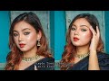Easy Traditional Makeup Tutorial | Traditional Makeup For Sharee With Drugstore Products | SHONCHITA