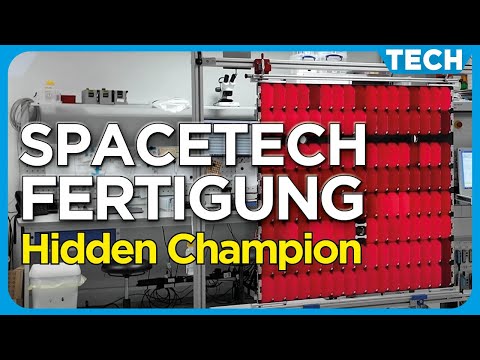 Deutschland: Modernste Raumfahrt Solarpanelfabrik in Europas bei SpaceTech in Immenstaad am Bodensee