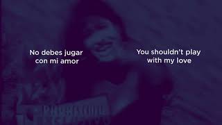 Selena - No Debes Jugar Lyrics Video (English Translation + Spanish)