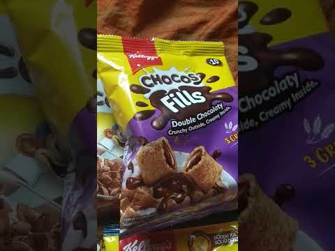 Choco fills, moons &stars ,choco webs, choco crunch 😍 || #shorts #choco #webs #fills #snack #moons