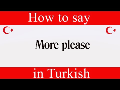 Learn Turkish & How To Say "More Please" in Turkish | Learn Turkish Language