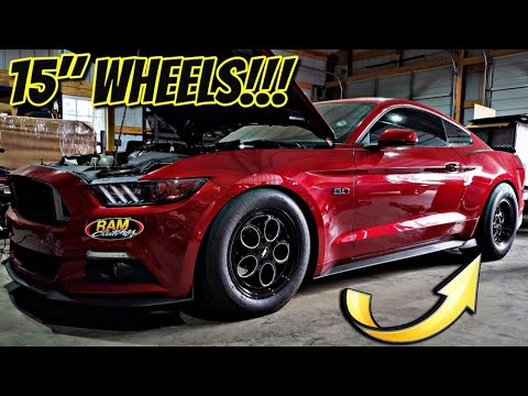 How I fit 15 inch wheels on my S550 Mustang! 2015 and up 15" wheels conversion with AED knuckles!