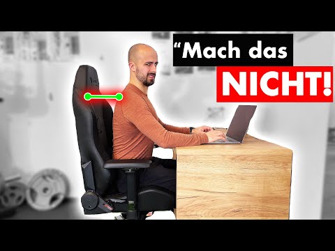 Dieser Fehler beim sitzen ruiniert deinen Nacken & Rücken (+ Ausgleichsübung)