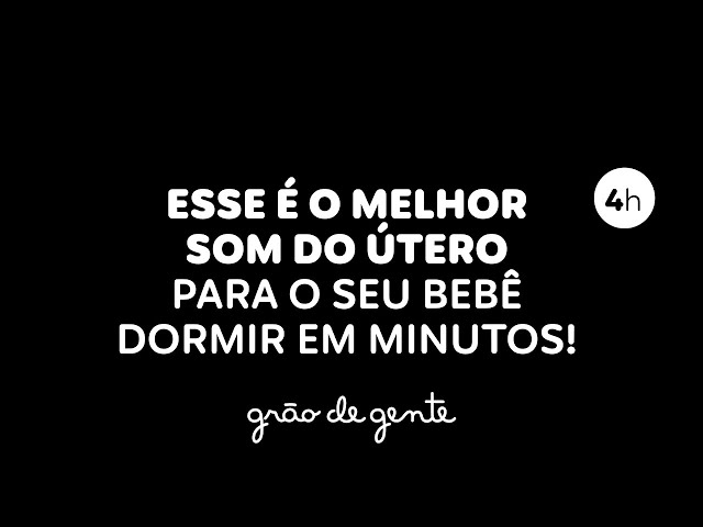 SOM DO ÚTERO COM CHIADO ALTO- PERFEITO PARA O BEBÊ DORMIR 😴💤