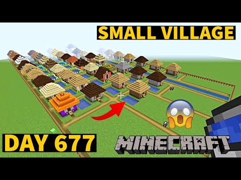 I build Small Village in Minecraft Creative mode 2023 Day 677