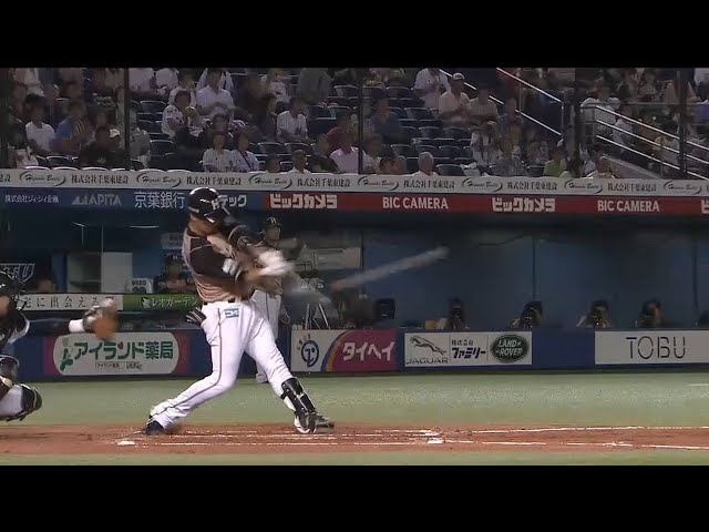 【6回表】ファイターズ・市川のバット止まらず 2打席連続タイムリーで勝ち越し!! 2015/8/19 M-F