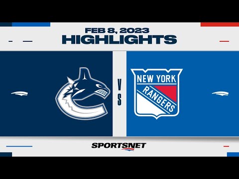 NHL Highlights | Canucks vs. Rangers - February 8, 2023