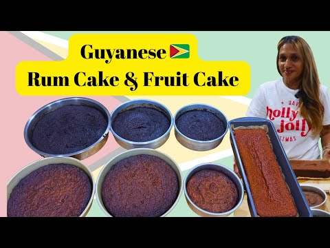 Real Guyanese 🇬🇾 Rum Cake + Fruit Cake (Holiday Favorite)