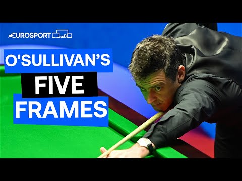 FIVE Frames in a Row by Ronnie O'Sullivan | Eurosport Snooker