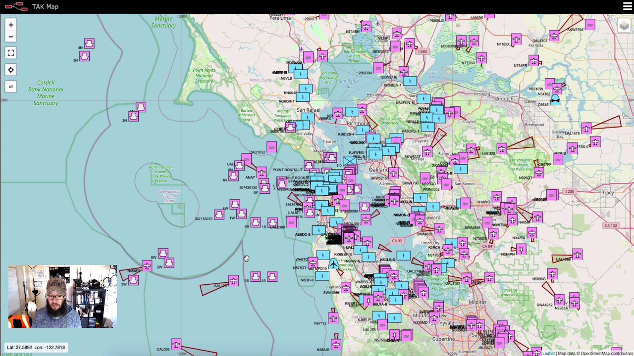 TAK Web-based Map Interface using Node-Red