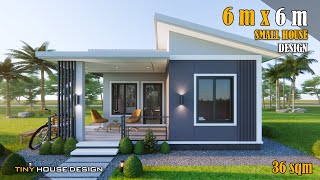 Small House Design | 6.00 m x 6.00 m (36 sqm) | House small family