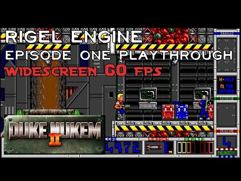 Duke Nukem II - Rigel Engine: widescreen 60 fps  - Episode One playthrough