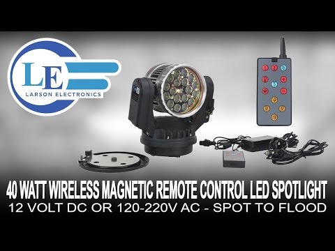 Wireless magnetic remote control led spotlight