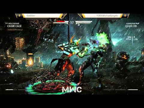 MWC - Yomi|Michaelangelo ( Quan Chi ) vs darkfire ( Cassie ) // MKX