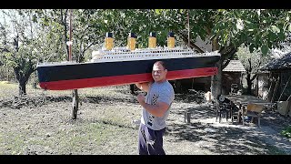 Self made TITANIC model with LIGHTS and SMOKE!