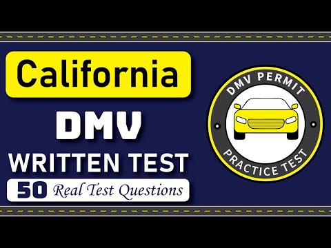 California DMV Written Test 2024 ( 50 REAL TEST Questions and Answers )