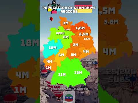 Population of Germany's regions. #europe #geography #map #mapping