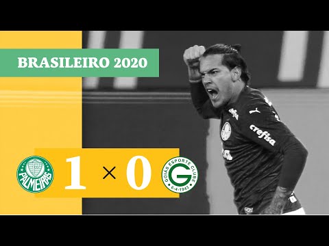 Gol do Palmeiras: 1 x 0 Goiás. Gustavo Gómez sobe em escanteio e marca de cabeça