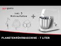 Keukenmixer - 7 liter - 800 Watt - incl. 3 roeropzetstukken