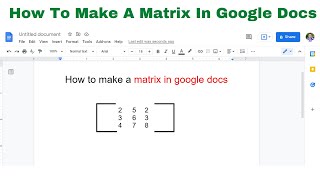 How To Make A Matrix In Google Docs In 2023