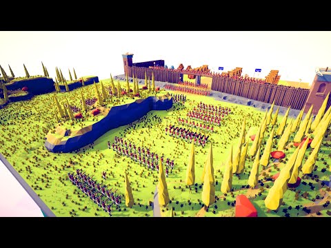300x BRITISH ARMY SIEGE MONGOL ARMY - Totally Accurate Battle Simulator TABS