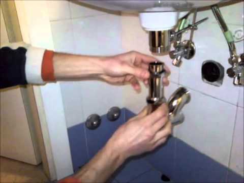montaggio scarico lavandino cucina