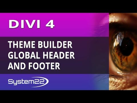 Divi 4 Theme Builder Global Header And Footer Video