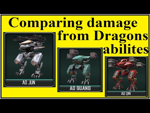 Comparing Damage from dragons abilities Ao Jun Ao Guang Ao Qin war robots