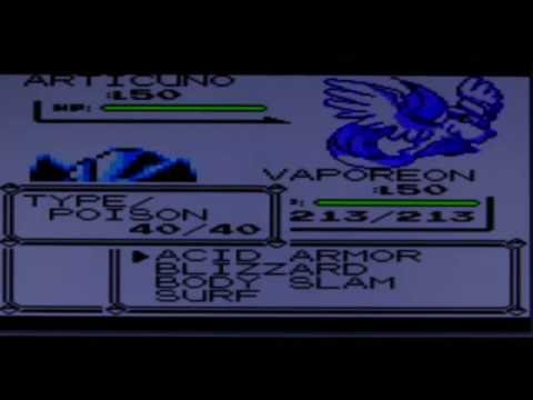 Pokemon Yellow Version Team Rocket Challenge Pt. 41 - Seafoam Islands Catching Articuno