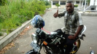 preview picture of video 'Asli suku papua spek jawa tawar motor megapro'