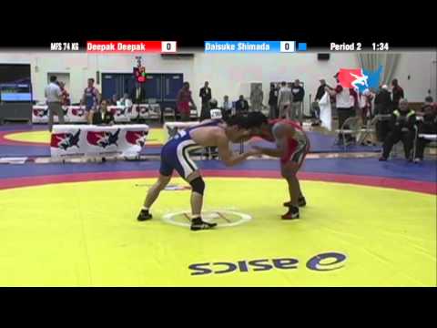 74 KG Round 1 - Deepak (IND) vs. Daisuke Shimada (JPN)