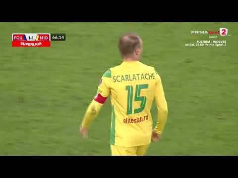 GOOOL! FCU Craiova – CS Mioveni 1-1. Scarlatache profită de neatenția defensivei oltene și egalează