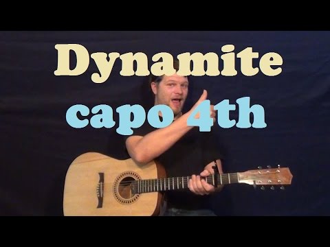 Dynamite (Taio Cruz) Easy Strum Guitar Lesson How to Play Dynomite Tutorial