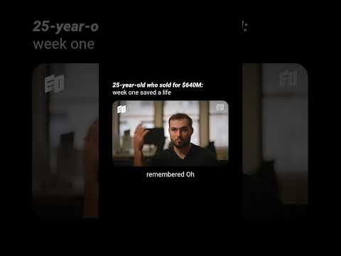 Video thumbnail: 25-year-old who sold for $640M: In week one, it saved a life