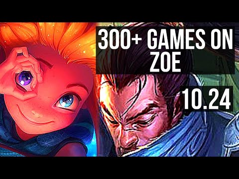 ZOE vs YASUO (MID) (DEFEAT) | 6/2/5, 300+ games | KR Grandmaster | v10.24