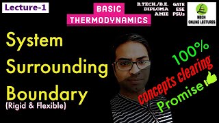 Download Lagu Thermodynamic system, surrounding, boundary | Mech Online Lectures | A K Saini | GATE Thumbnail