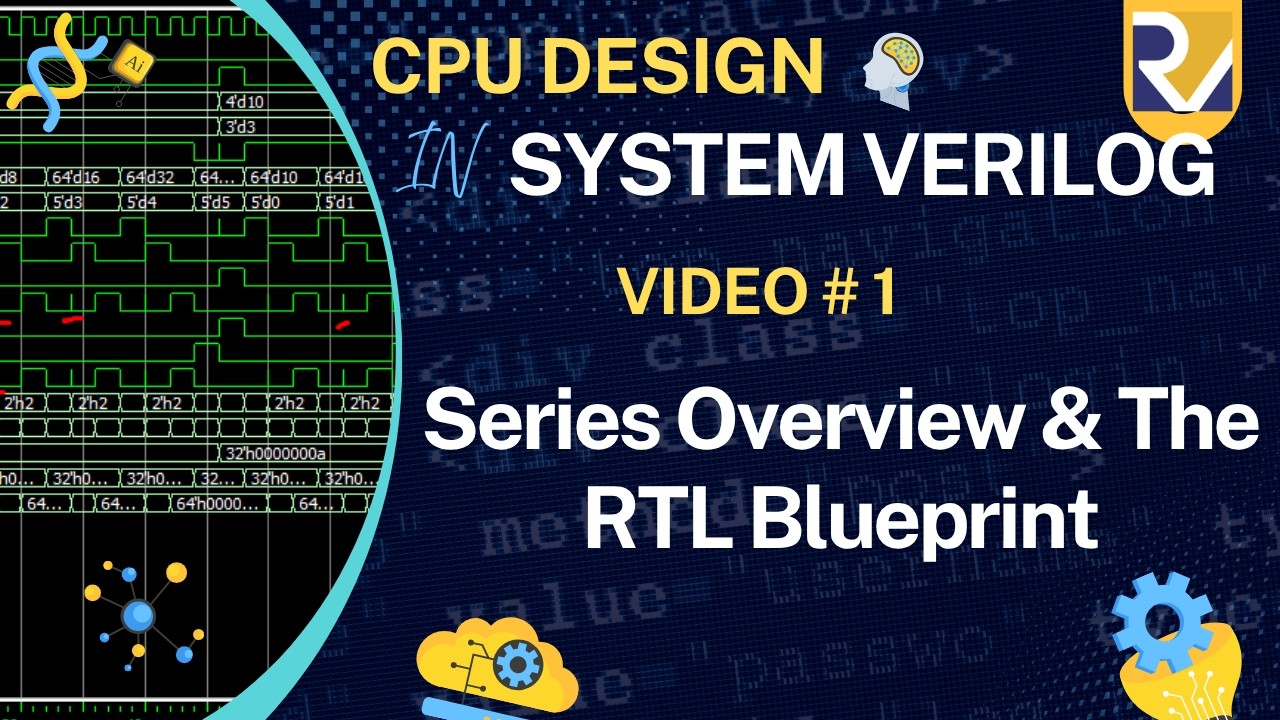 RISCV CPU Design in System verilog, video 1, Series Overview & The RTL Blueprint