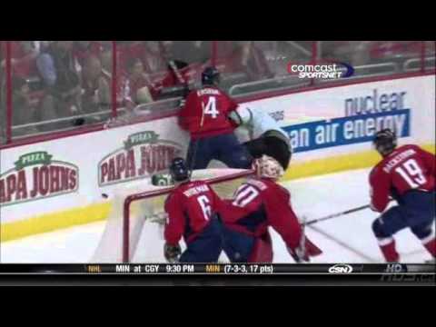John Erskine Hit On Trevor Daley - 11/09/2011