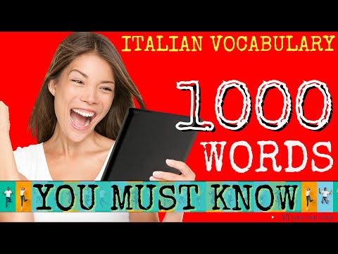 MOST COMMON ITALIAN WORDS - YOUR FIRST 1000 WORDS/PAROLE -Everyday Life Italian Basic Vocabulary #11