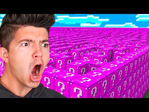 Minecraft PINK LUCKY BLOCK MAZE (Minecraft Lucky Block Mod) - w/PrestonPlayz