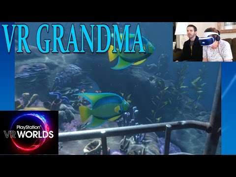 VR Grandma goes scuba diving (PSVR Worlds Ocean Descent)